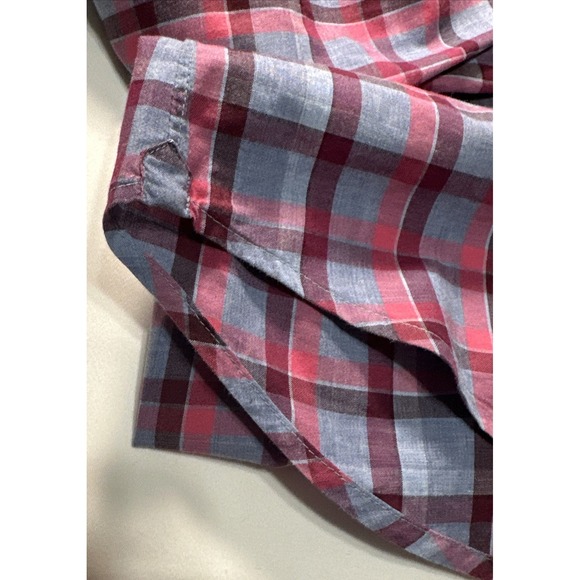 Bonobos Plaid Slim Fit Long Sleeve Oxford Shirt Button Down Blue/Pink Men's M - Picture 9 of 15